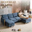 Canapé modulaire en forme de U de 102 po avec repose-pieds avec rangement, canapé rembourré en chenille avec coussins à ressorts profonds et poches latérales pour salon, appartement-288166252