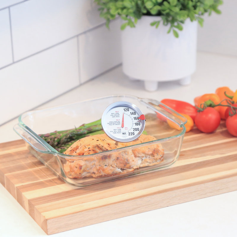 Stainless Steel Oven Safe Meat Thermometer with Large Dial