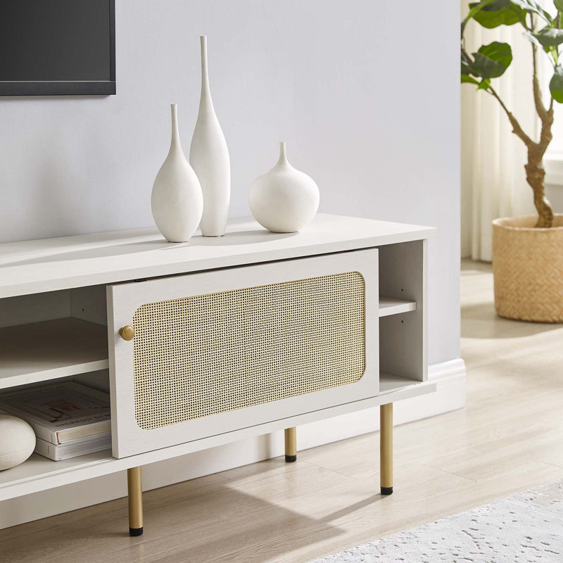 Meuble télé 70 po Cambria, Blanc, 69.5"