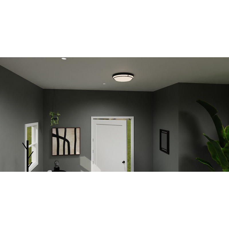 LED Flush Mount, Matte Black
