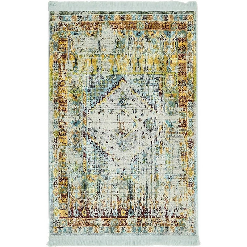 Oriental Indoor Rug, Rectangle 2'2" x 3'