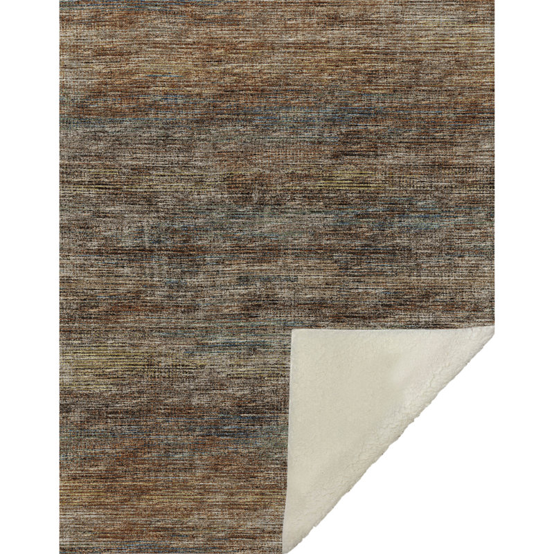 Premium Machine Washable Addison Sherpa Throw Blanket, Canyon Abstract