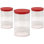 Tubes de rangement en plastique 4 po x 12,25 po