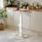 Dining Table Pine Round Solid Wood Top Metal Base Dining Table-86560744