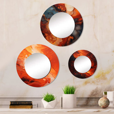 Dijanka Metal Round Mirror