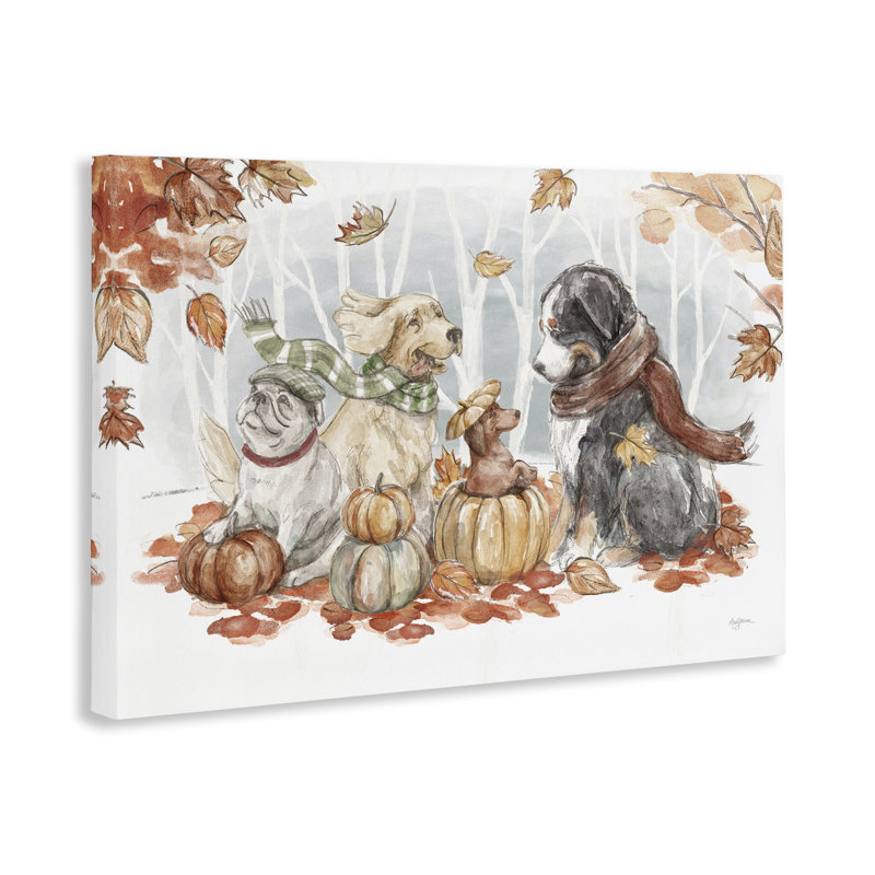 «Autumn Fun Dogs» par Mary Urban, H 16 po x l 24 po