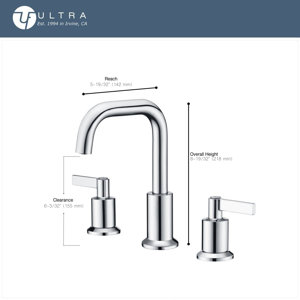 Ultra Faucets Kree Widespread Faucet 2-handle Bathroom Faucet with ...