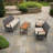 4-Piece Outdoor Rattan Wicker Conversation Set