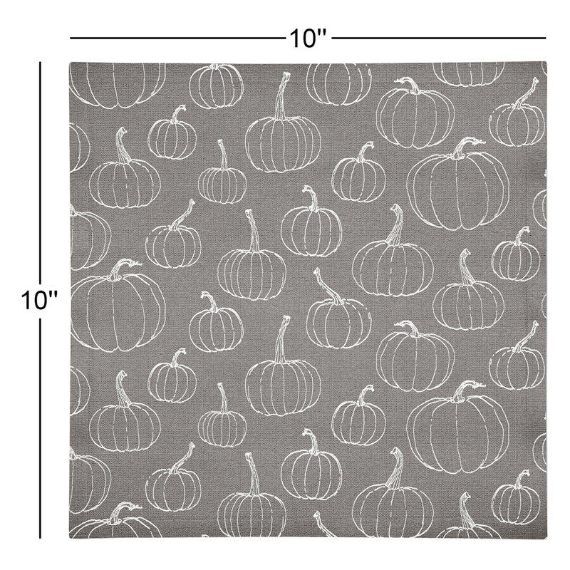 Meekah Cotton Square Napkin, Gray
