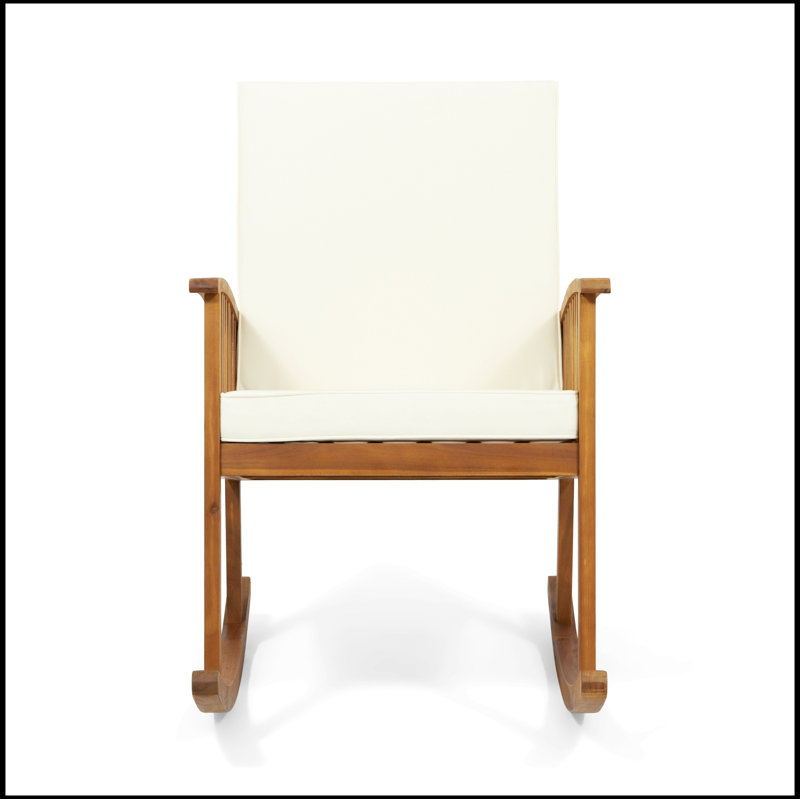 Chaise berçante en bois d'acacia Holsinger