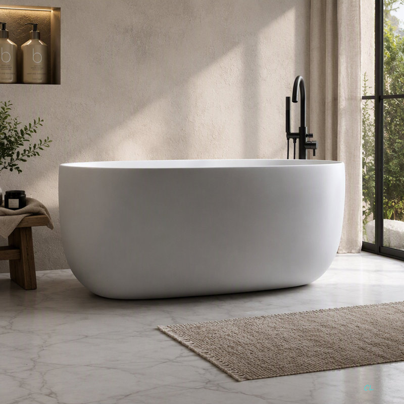 47'' Independent Solid Surface Resin Stone Bathtub