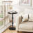 Small Round Side Table With Metal Leg For Small Spaces 