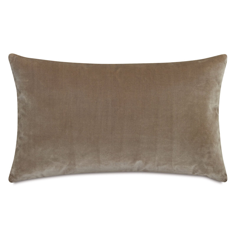 Coussin décoratif en kaki Brahms, Rectangle H 13 po x l 22 po, Kaki