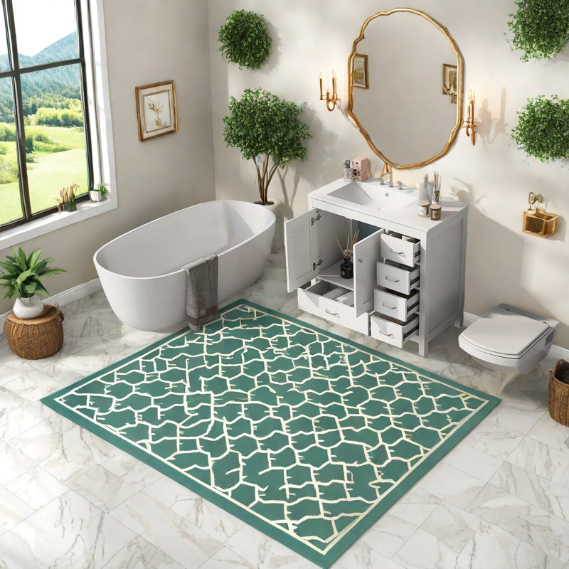 Meuble-lavabo en bois compact avec rangement et lavabo en céramique