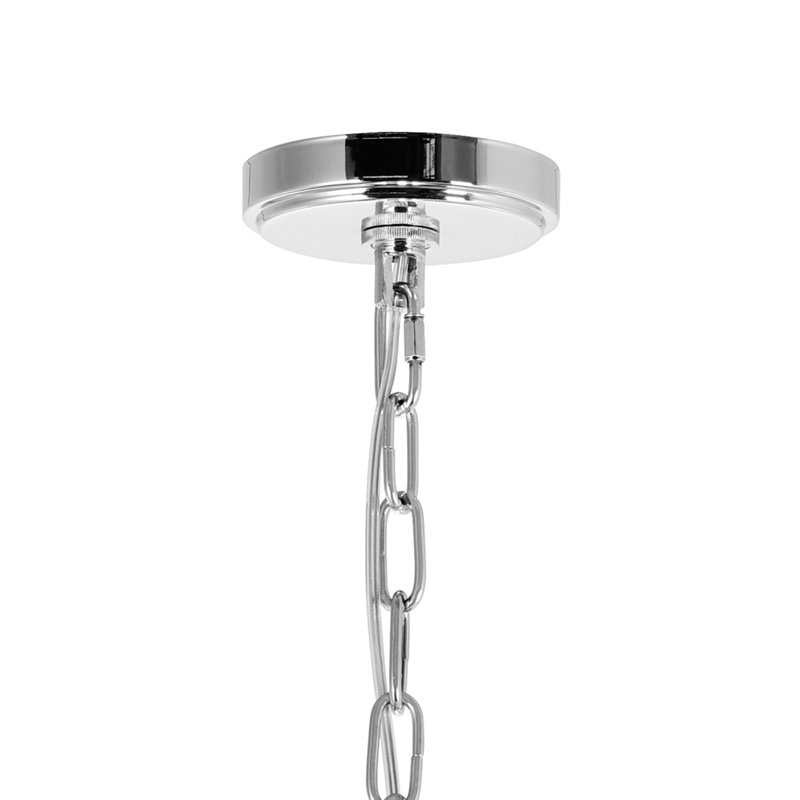 Trenton 8 Light Crystal Chandelier – 21-Inch Chrome Down Chandelier with Faceted Crystal Accents for Living Room, Dining Room, or Entryway