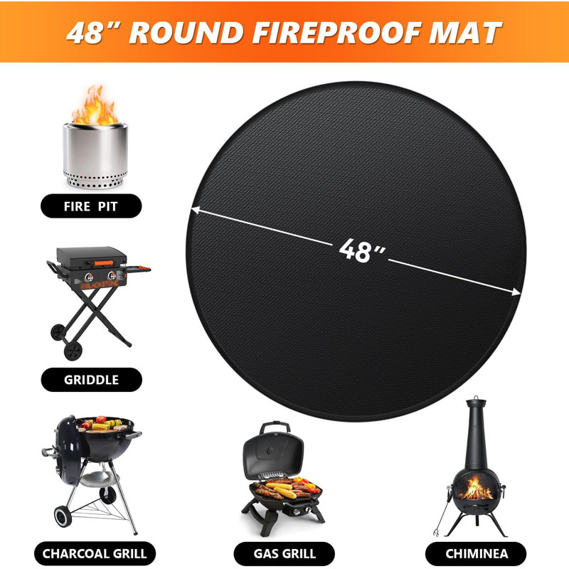 48'' Fire Pit Mat For Solo Stove Bonfire