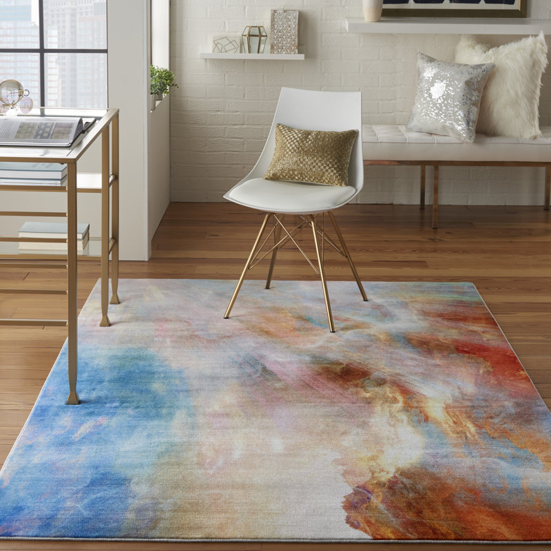 Tapis transitionnel multicolore Cassie, Rectangle 5 pi 3 po x 7 pi 3 po