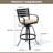 29'' Swivel Aluminum Outdoor Bar Stool with Removable Sunbrella Cushion (Set of 4)-2136839107