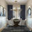 Modern 10 Light Gold Linear Chandelier