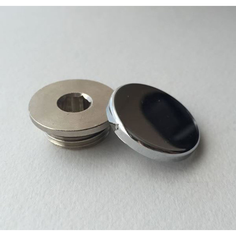 Concealed Blanking Plug & Cover Cap - Black, Chrome