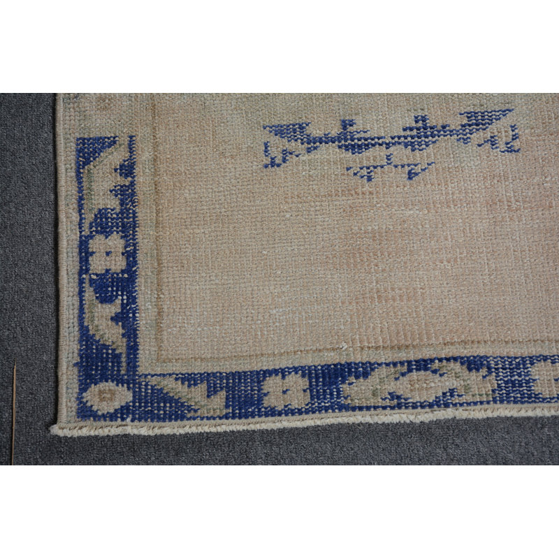 Tapis turcs, tapis rétro, tapis froids, tapis de chambre bleu, tapis de couloir de 2,3 x 10 pi, tapis tissé à plat