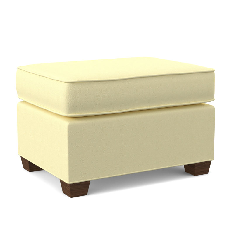 Finn 26" Wide Rectangle Standard Ottoman, Montana Walnut, Antic Shell
