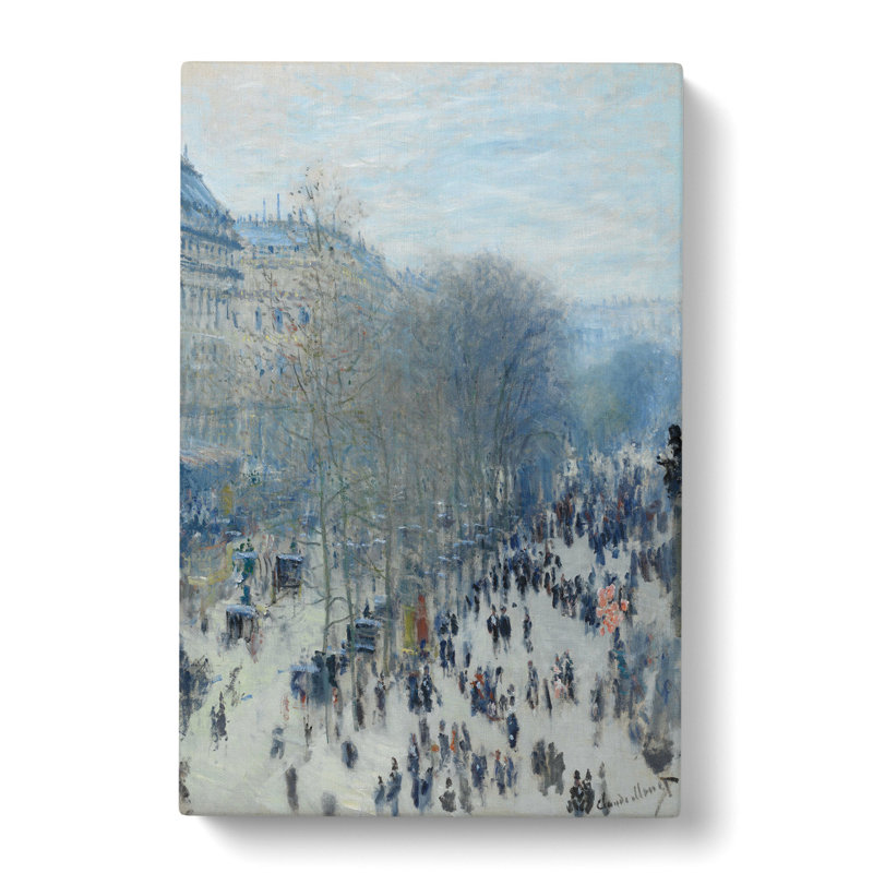 Boulevard Des Capucines by Claude Monet - Wrapped Canvas Painting, 76cm H x 50cm W x 3cm D