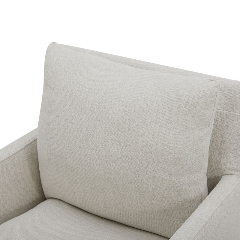 Alayaa Upholstered Arm Chair, Effie Linen Performance Linen