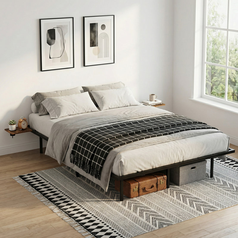 Aether Floating Metal Bed Frame with USB-C Charging & RGB Lighting, Kingsize (5')