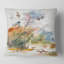 Carré, paysage d'automne avec survol de l'eau - coussin décoratif traditionnel-60158516