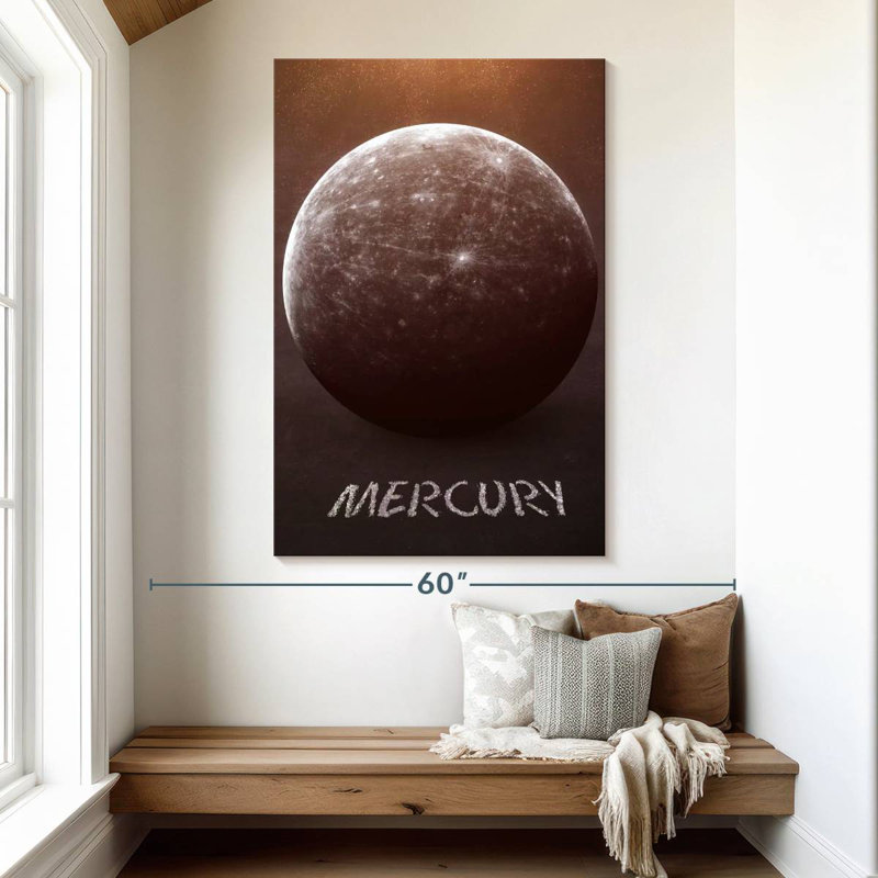 Oberle Chalk Drawn Mercury, 51" H x 34" W