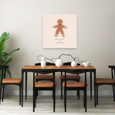 «Merry Gingerbread Man Abstract Contemporary Landscape Nature», reproduction d'art mural