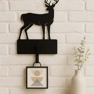 Porte-clés mural antirouille Vintage - Cerf - 1 pièce
