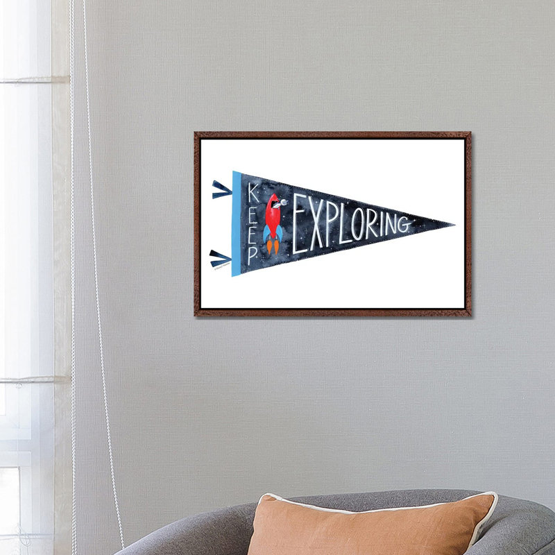 Keep Exploring Pennant by Rachel Nieman - Gallery-Wrapped Canvas Giclée on Canvas, 66.04 cm H x 45.72 cm W