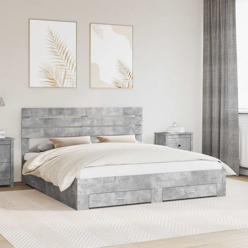 Bed, Concrete Grey, Super King (6')