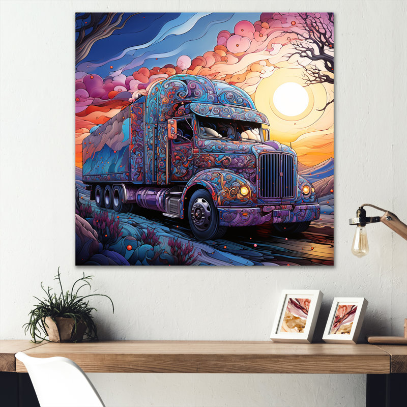 Fantasy Truck Adventure I, Toile tendue, H 24 po x l 24 po x P 1 po