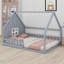 Lit en bois avec fenêtre et clôture-1999328773