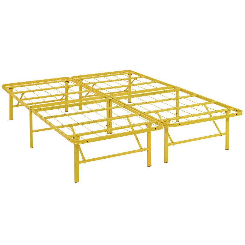 Horizon Full Light Blue Stainless Steel Metal Bed Frame with Slats