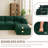 4 - Piece Slipcovered Corduroy Sectional Sofa Sleeper Couch-1311806196