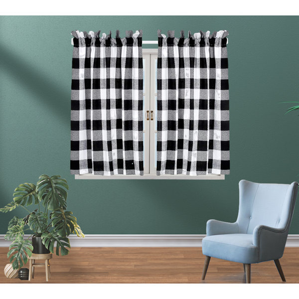 East Urban Home Cotton Blend Sheer Curtain Pair 