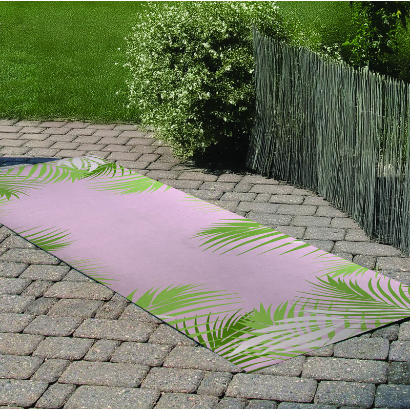 Tapis extérieur Waving Palm, Runner 2'6" x 8'
