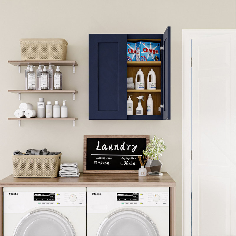 Armoire murale en bois massif Shaker, H 36 po x l 30 po x P 12 po