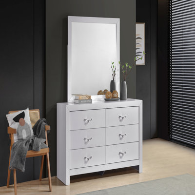 Commode (sans miroir), blanc scintillant
