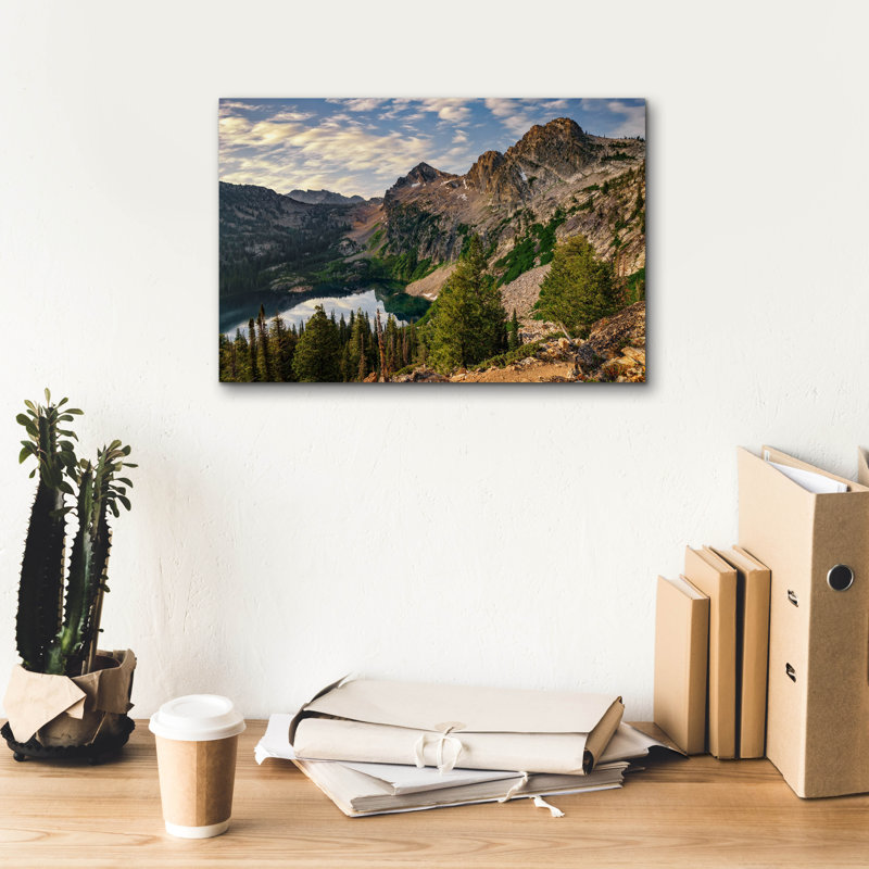 «Morning At Alpine Peak» par Rick Berk, art mural sur toile, H 12 po x l 18 po x P 0,75 po