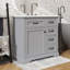 Ensemble de meuble-lavabo gracieux 36 po avec lavabo, ensemble de meuble-lavabo en céramique 36 po, 2 tiroirs pratiques et charnières à fermeture silencieuse