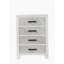 Mobilier de chambre à coucher 1 pièce style contemporain en métal avec poignées noires et poignées noires