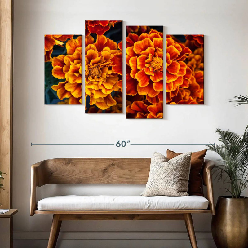 Fleurs de souci Harnek, H 32 po x l 52 po