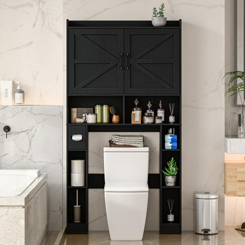 Over The Toilet Storage Cabinet, Black
