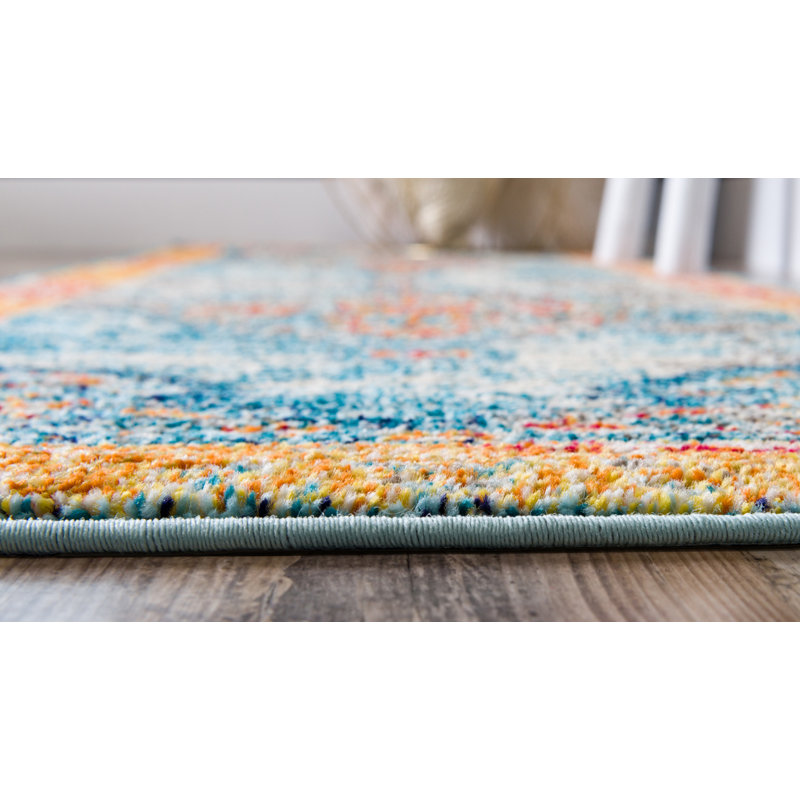 Jahanna Washable Oriental Indoor Rug, Rectangle 5'1" x 8'