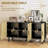 Cabinet with 3 Rattan Doors and Adjustable Shelves-1765891217
